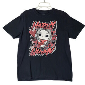Harley Quinn Suicide Squad Pop! Cotton Black Graphic Tee Size Large # 650